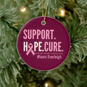 breast cancer Custom Personalized Ornament Holiday