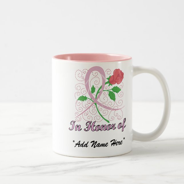 Breast Cancer Customizable In Honour Of Mug (Right)