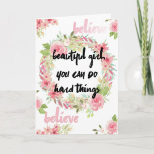 Breast Cancer Encouragement Card With Pink Roses