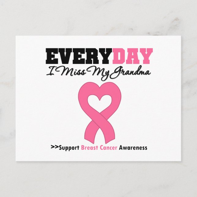 Breast Cancer-Everyday I Miss My Grandma Postcard (Front)