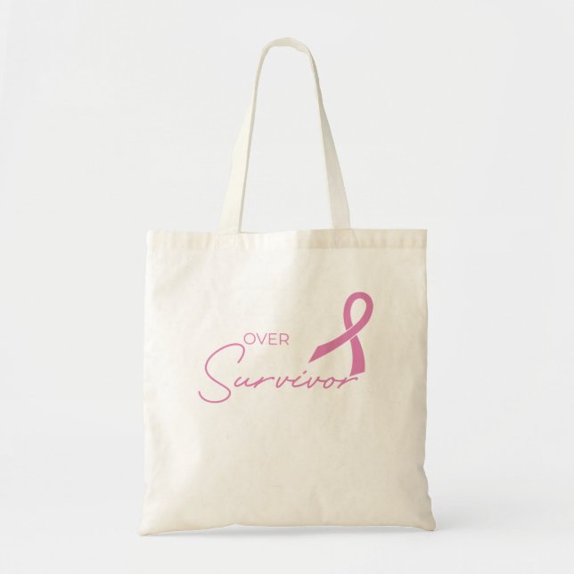 Breast Cancer Fight Cancer Ribbon Long Tote Bag (Front)