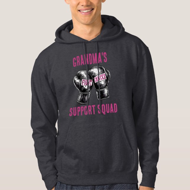 Breast Cancer Fighter Support Squad Hoodie (Front)