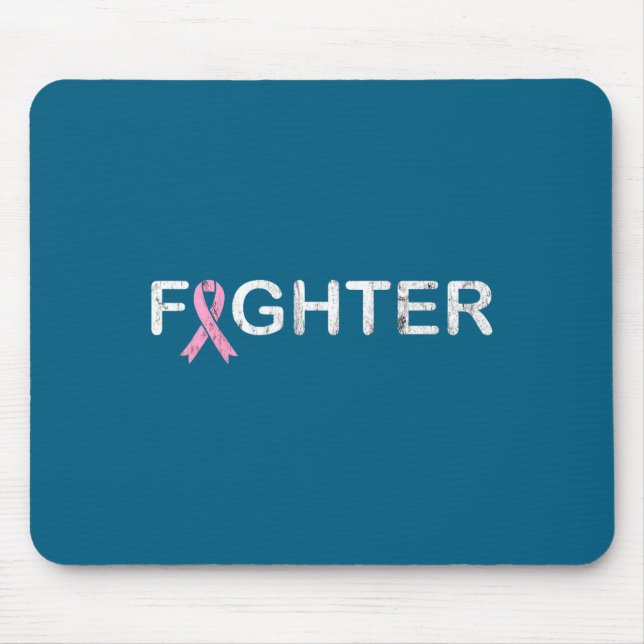 Breast Cancer Fighter World Day Artwork Mouse Pad (Front)