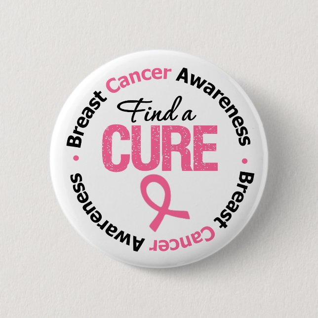 Breast Cancer Find A Cure 2 Inch Round Button (Front)