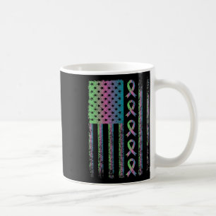 Breast Cancer Flag Awareness Survivor Gift Coffee Mug