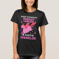 Breast Cancer Funny Unicorn Farting Sparkles