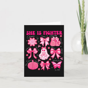 Breast Cancer Ghost Fighter Bible Verse Halloween Card
