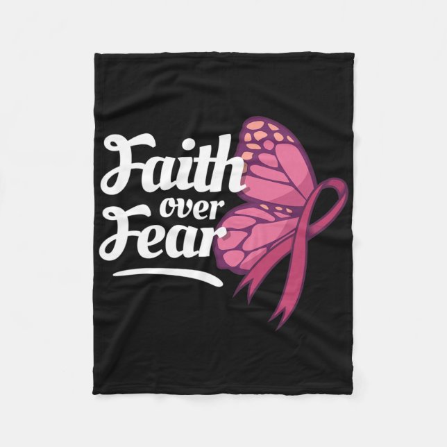 Breast Cancer Gift  Fleece Blanket (Front)