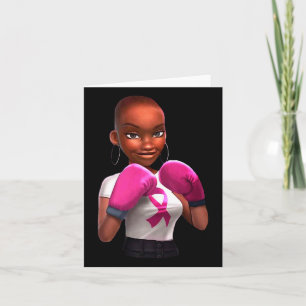 Breast Cancer Girl Boxing Warrior Breast Cancer Wo Card