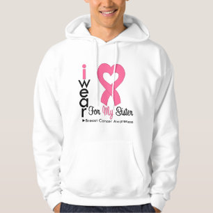Breast Cancer Heart Ribbon For My Sister Hoodie