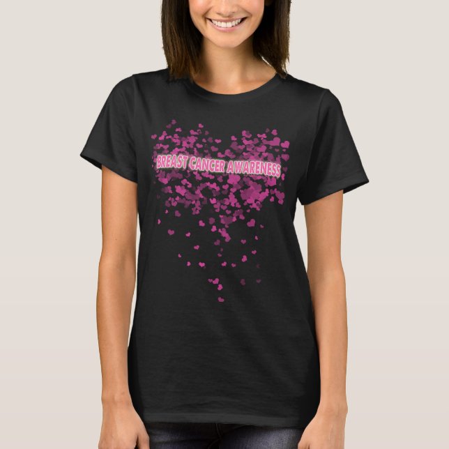 breast cancer heart T-Shirt (Front)