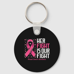 Breast Cancer Her Fight Is Our Fight Breast Cancer Keychain
