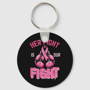 Breast Cancer Her Fight Our Fight Aware Boxing Wom Keychain