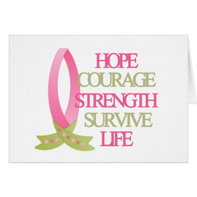 Breast Cancer Hope Courage Strength (Front Horizontal)