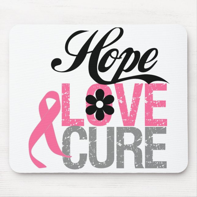 Breast Cancer HOPE LOVE CURE Gifts Mouse Pad (Front)