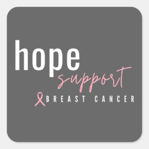 breast cancer. hope support. Stickers & Labels