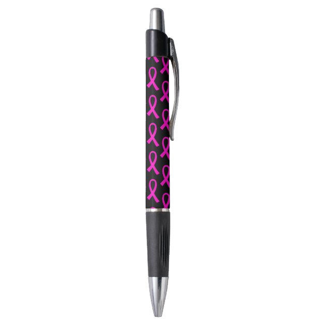 Breast Cancer Hot Pink Ribbon Pattern Pen (Bottom (Vertical))