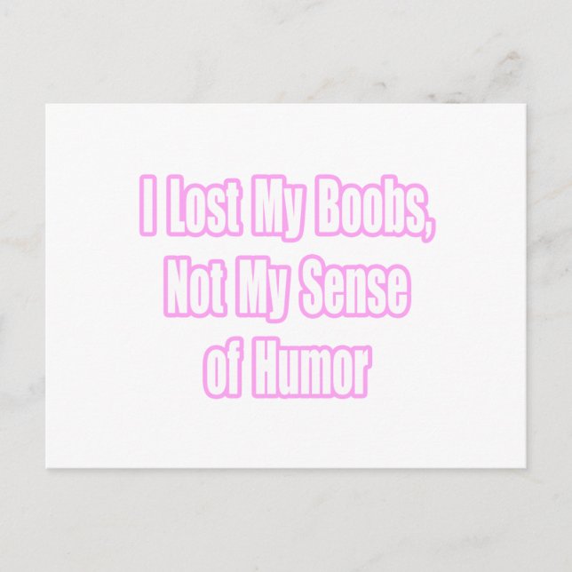 Breast Cancer Humour Postcard (Front)