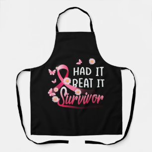 Breast Cancer I Had It I Beat It Survivor Pink Rib Apron