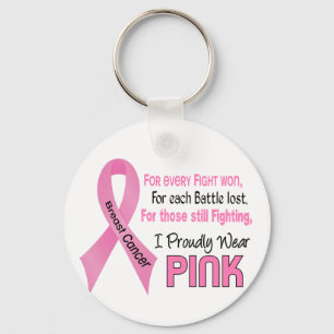 Breast Cancer I Proudly Wear Pink 1 Keychain