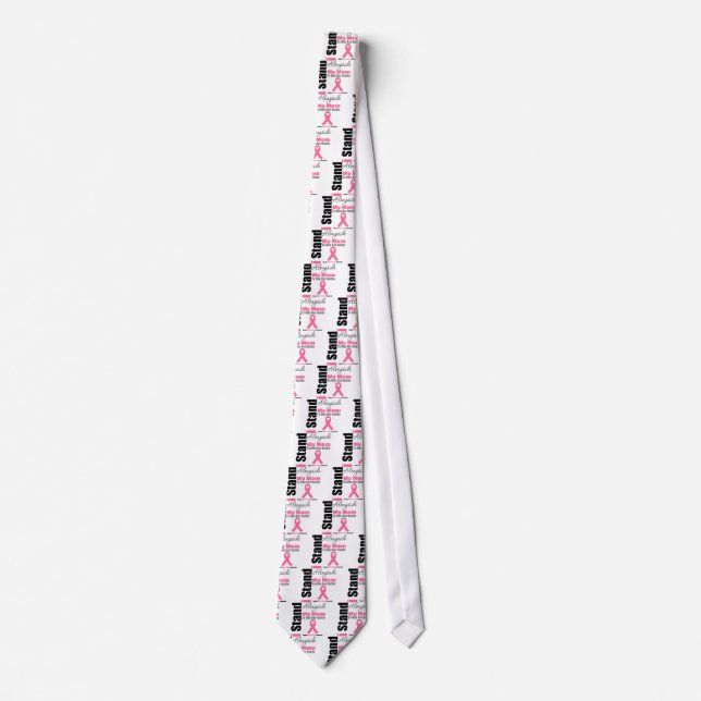 Breast Cancer I Stand Alongside My Mom Tie (Front)