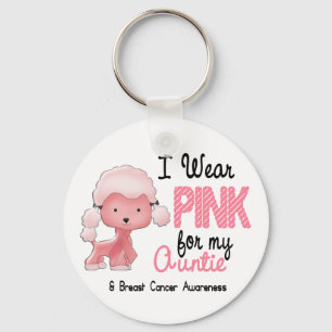 Breast Cancer I Wear Pink For My Auntie 47 Keychain