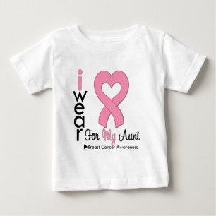 Breast Cancer I Wear Pink Ribbon For My Aunt Baby T-Shirt