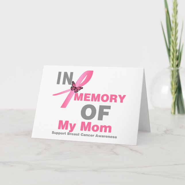 Breast Cancer In Memory of My Mom Card (Front)
