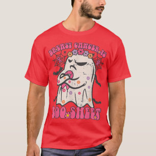 Breast Cancer Is Boo Sheet Ghost Groovy Halloween T-Shirt