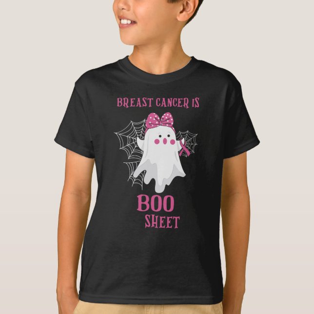 Breast Cancer Is Boo Sheet Ghost Halloween Costume T-Shirt (Front)
