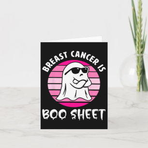 Breast Cancer Is Boo Sheet Halloween Breast Cancer Card