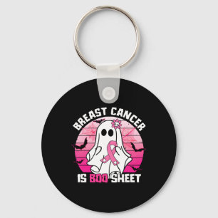 Breast Cancer Is Boo Sheet Halloween Breast Cancer Keychain