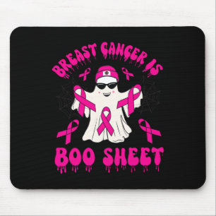 Breast Cancer Is Boo Sheet Halloween Breast Cancer Mouse Pad