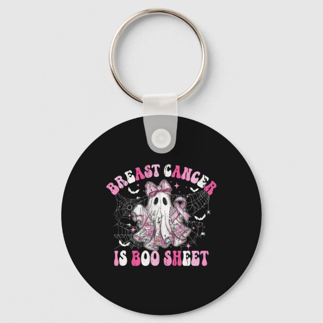 Breast Cancer Is Boo Sheet  Keychain (Front)