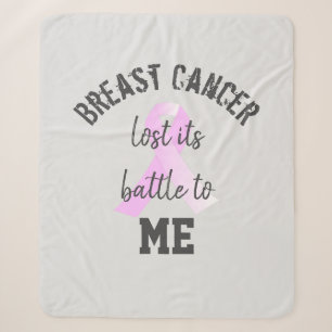 Breast Cancer Lost its Battle to ME   Survivor Sherpa Blanket