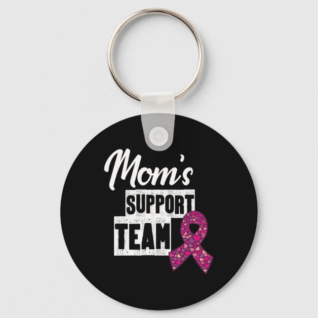 Breast Cancer Mom Support  Keychain (Front)