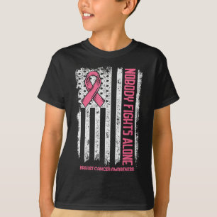Breast Cancer Nobody Fights Alone Breast Cancer Aw T-Shirt