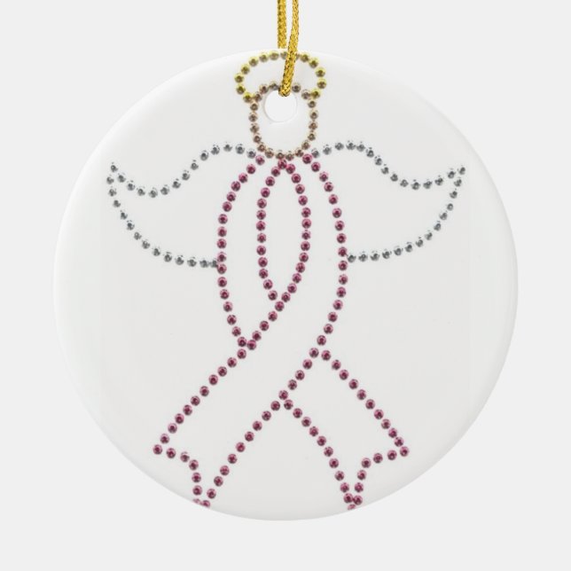 Breast Cancer Ornament (Front)