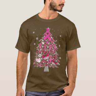 Breast Cancer Ornament Decoration Christmas Tree S T-Shirt