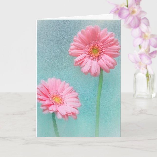 Breast Cancer Pink Daisy Support Card (Orchid)