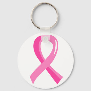 Breast Cancer Pink Ribbon 3 Keychain