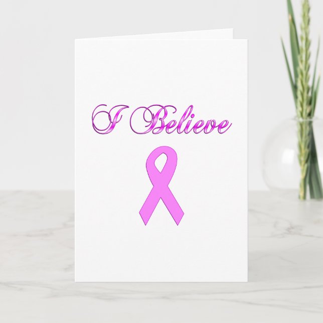Breast Cancer Pink Ribbon Card (Front)