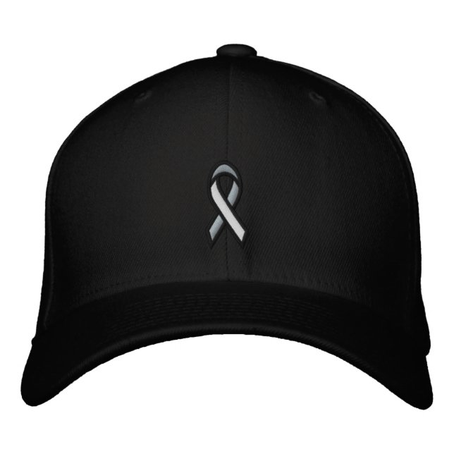 Breast Cancer Pink Ribbon Embroidered Hat (Front)