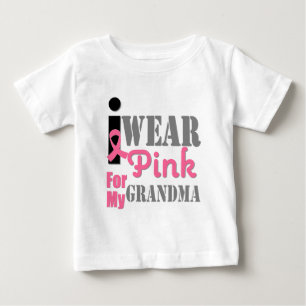 BREAST CANCER PINK RIBBON Grandma Baby T-Shirt