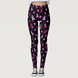 Breast Cancer Pink Ribbon Leggings