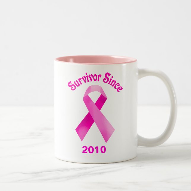 Breast Cancer Pink Ribbon Mug (Right)