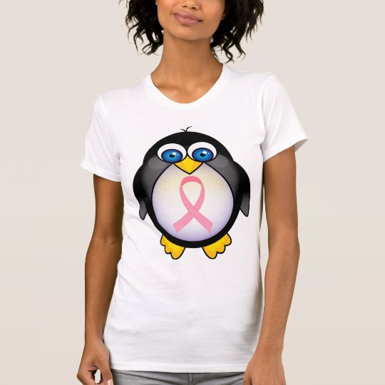 Breast Cancer Pink Ribbon Penguin Gift T-Shirt