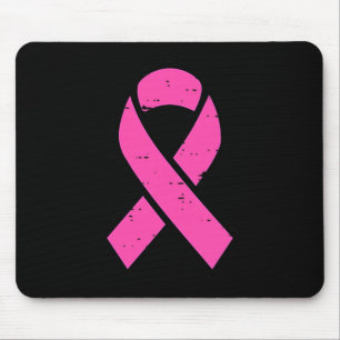 Breast cancer pink ribbon pocket awareness women mouse pad