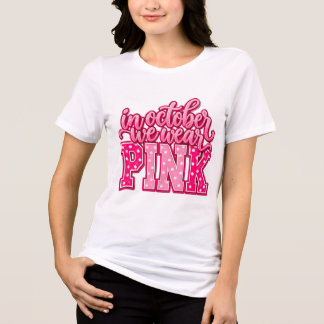 breast cancer, pink ribbon support, cancer Tri-Blend shirt