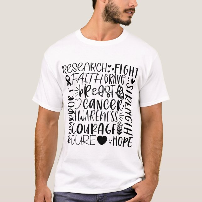 Breast Cancer Research and Fight T-Shirt (Front)